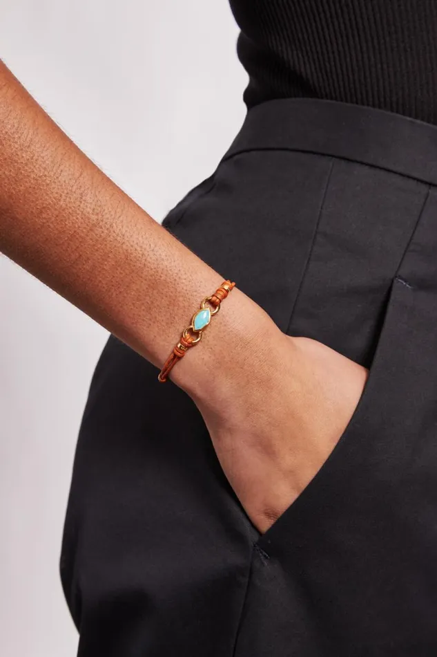 Chan Luu Reina Single Wrap Bracelet Turquoise Women Bracelets