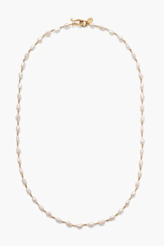 Chan Luu Santa Fe Necklace White Pearl Women Necklaces