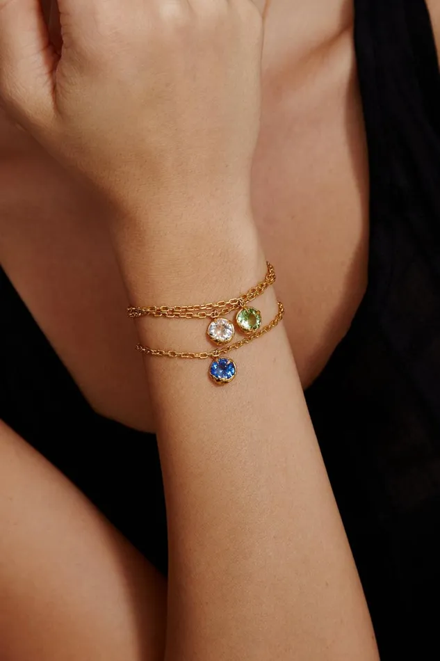 Chan Luu September Birthstone Bracelet Sapphire Crystal Women Bracelets