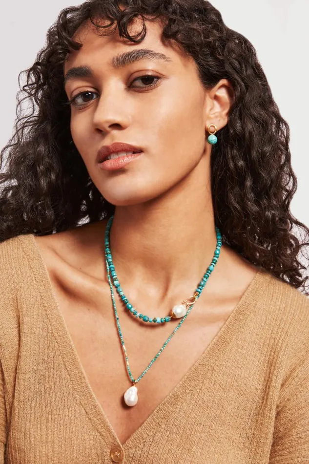 Chan Luu Sophia Necklace Turquoise Mix Women Necklaces