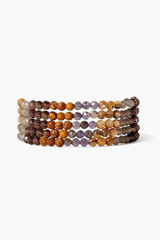 Chan Luu Step Naked Wrap Bracelet Abalone Mix Women Bracelets