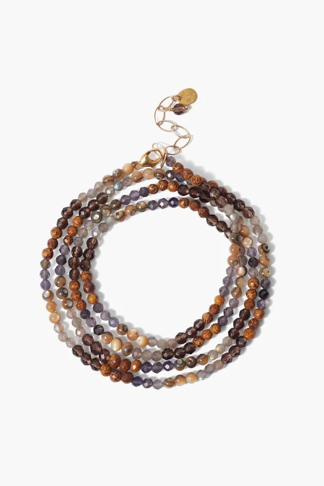 Chan Luu Step Naked Wrap Bracelet Abalone Mix Women Bracelets