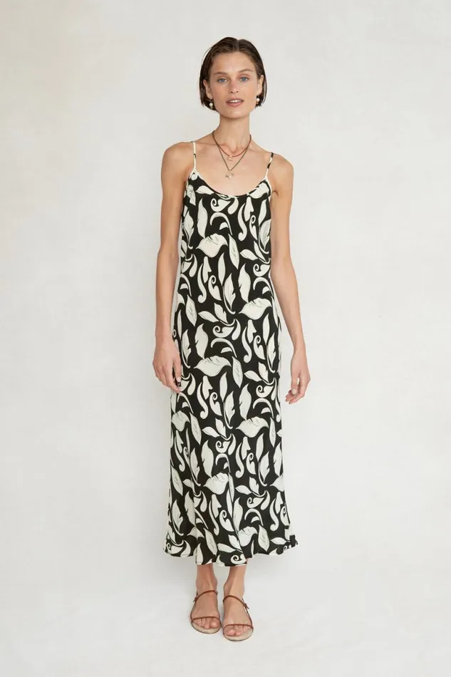 Chan Luu Tatum Slip Dress Black Women Dresses