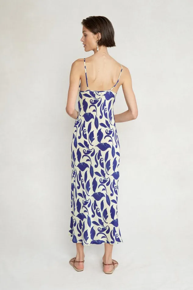 Chan Luu Tatum Slip Dress Blue Women Dresses