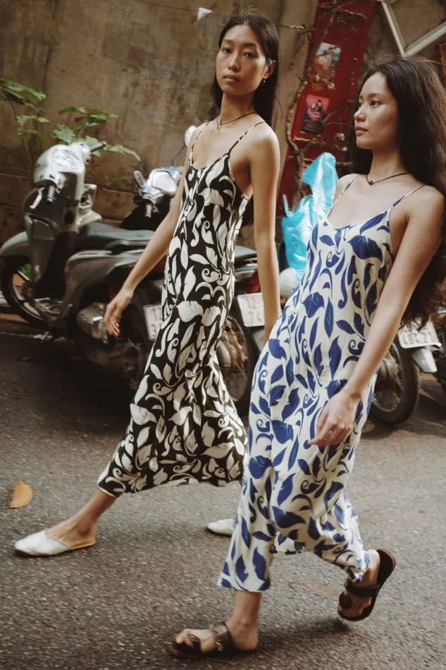 Chan Luu Tatum Slip Dress Blue Women Dresses