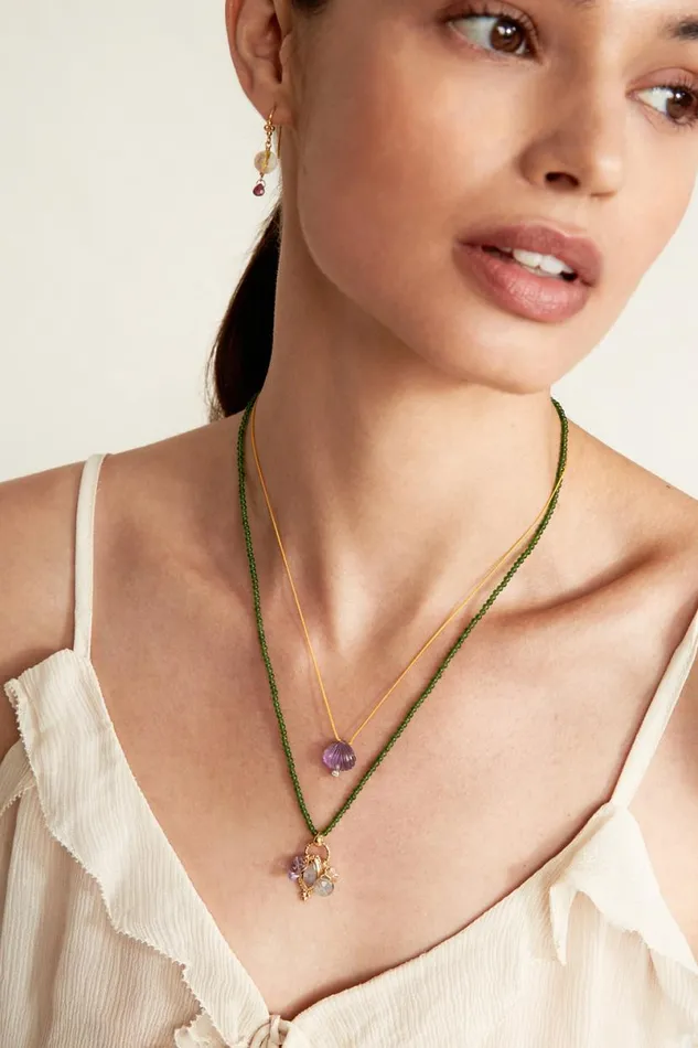 Chan Luu Tavi Charm Necklace Green Mix Women Necklaces