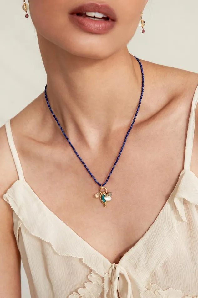 Chan Luu Tavi Charm Necklace Lapis Mix Women Necklaces