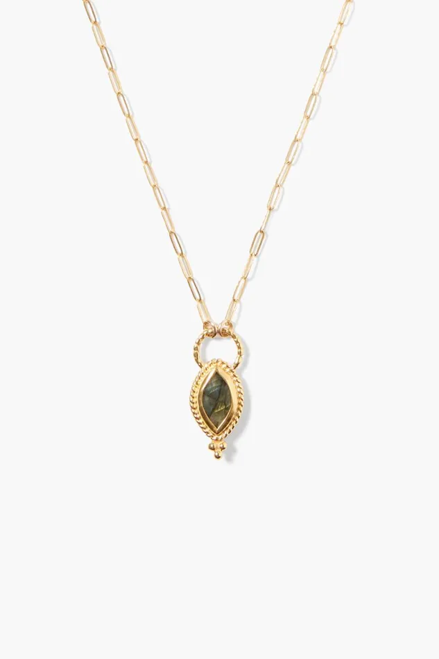 Chan Luu Tavi Pendant Necklace Gold Labradorite Women Necklaces
