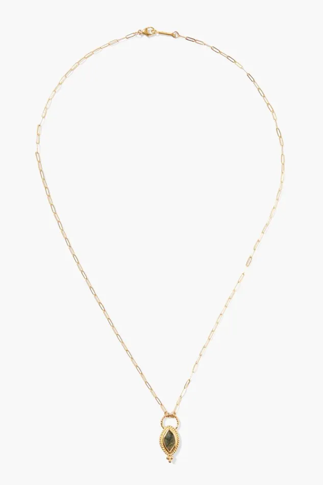 Chan Luu Tavi Pendant Necklace Gold Labradorite Women Necklaces
