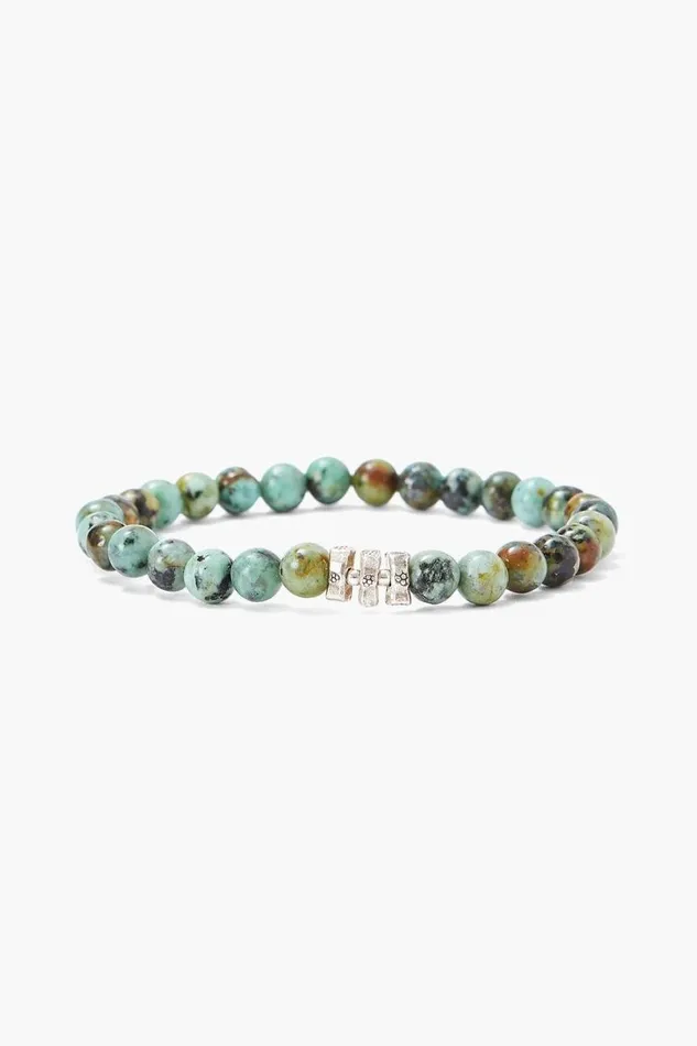 Chan Luu Turquoise and Etched Silver Bracelet Set Women Bracelets