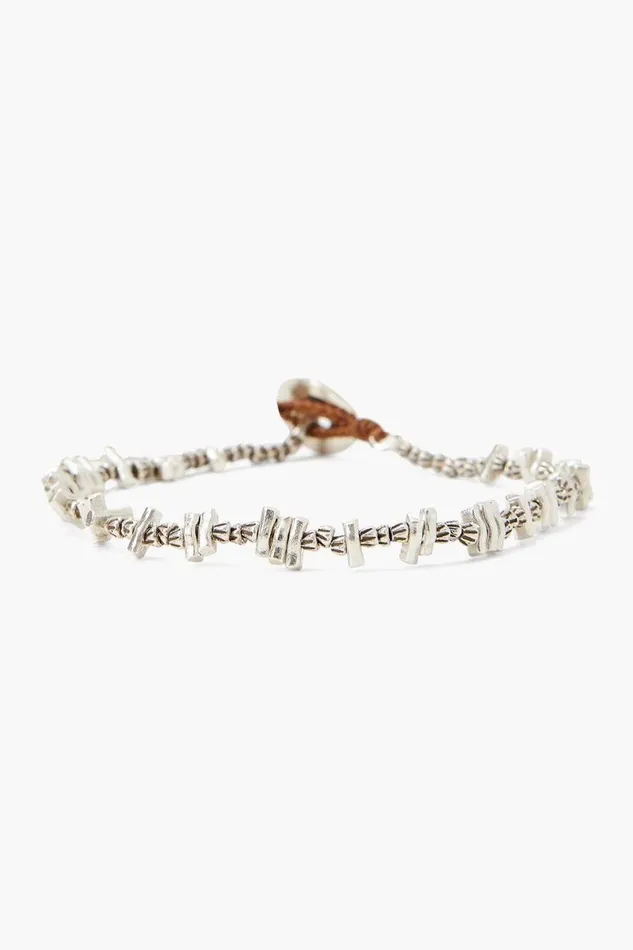 Chan Luu Turquoise and Etched Silver Bracelet Set Women Bracelets