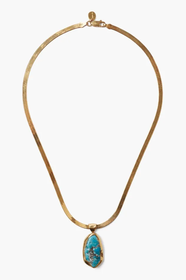 Chan Luu Turquoise Totem Herringbone Necklace Women Necklaces