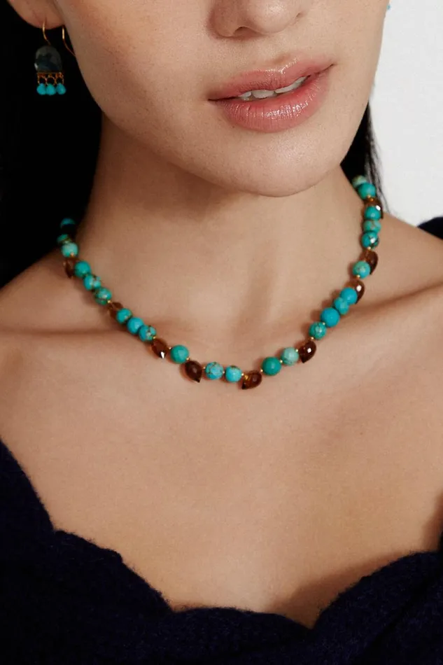 Chan Luu Willa Necklace Turquoise Mix Women Necklaces