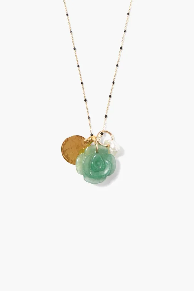 Chan Luu Zuri Enamel Charm Necklace Black Mix Women Necklaces