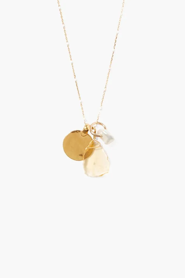 Chan Luu Zuri Enamel Charm Necklace White Mix Women Necklaces