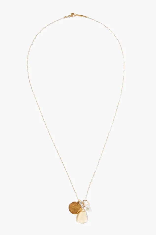Chan Luu Zuri Enamel Charm Necklace White Mix Women Necklaces