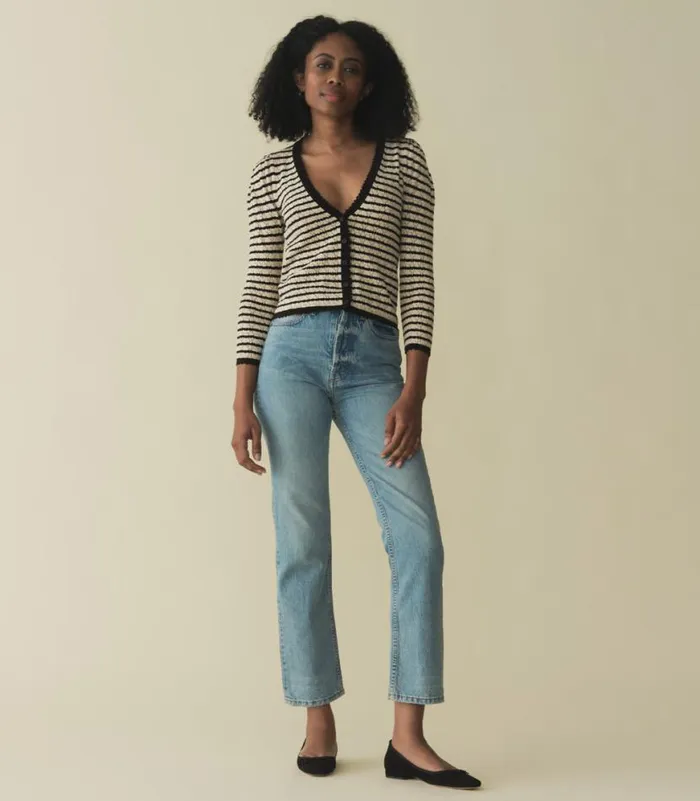 CHANDEL CARDIGAN Allaire Stripe Shop DEN Knitwear