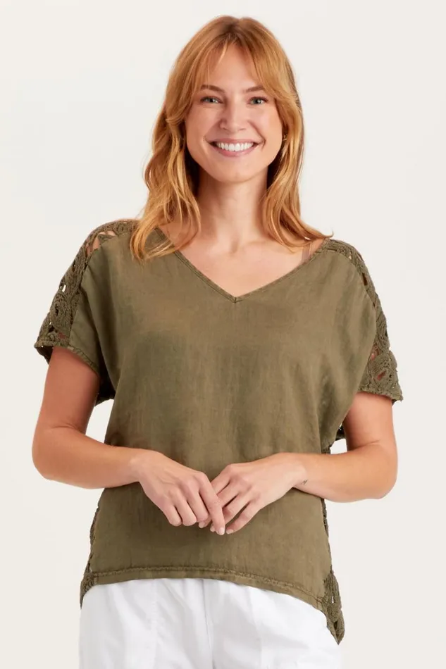 Chastain Top Kombu Pigment Clothing XCVI ShirtsBlouses