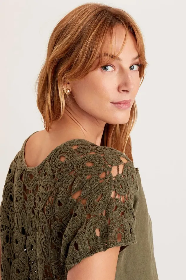 Chastain Top Kombu Pigment Clothing XCVI ShirtsBlouses