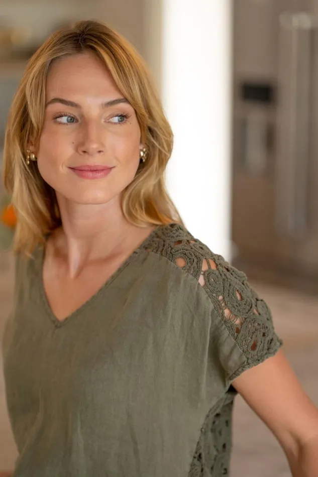 Chastain Top Kombu Pigment Clothing XCVI ShirtsBlouses