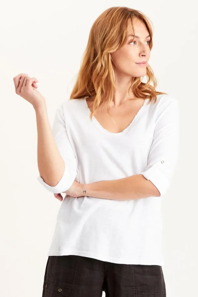 Christabel Top White Clothing XCVI ShirtsBlouses