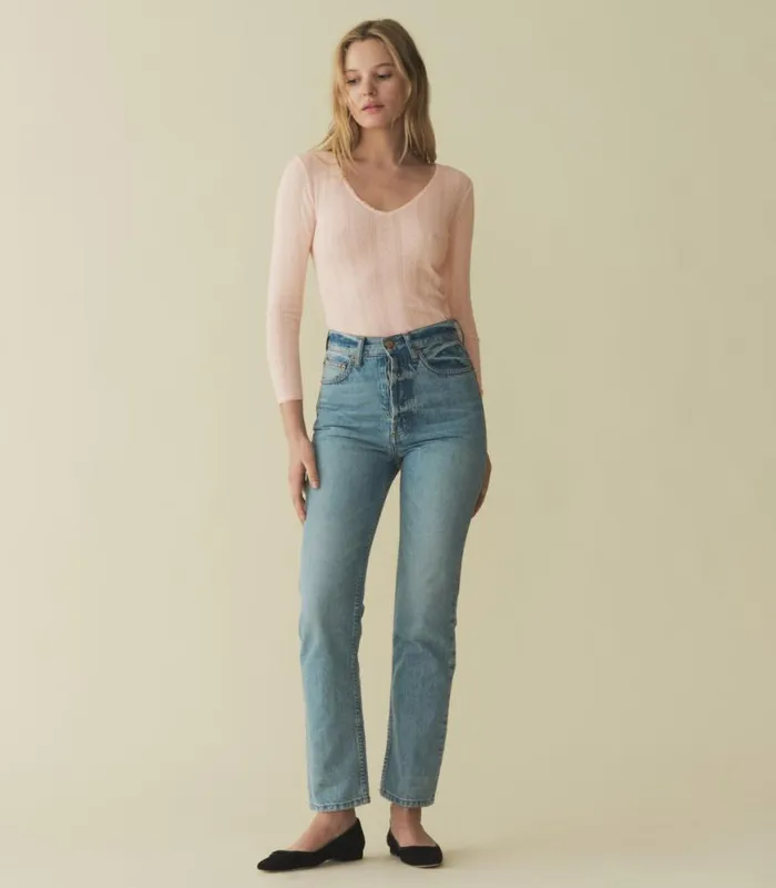 CILLA TEE Petunia Pink Quelle Jolie Pointelle Shop DEN Tees