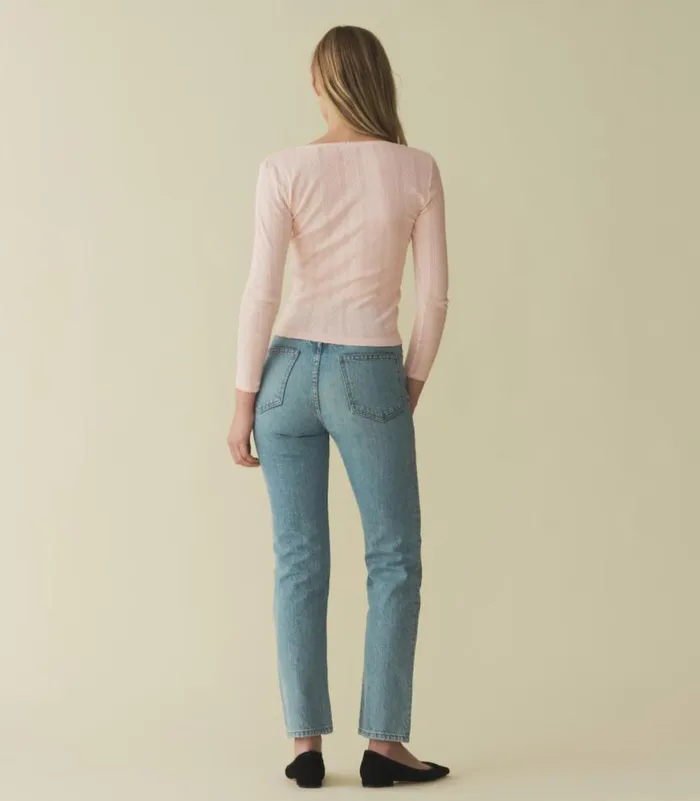 CILLA TEE Petunia Pink Quelle Jolie Pointelle Shop DEN Tees