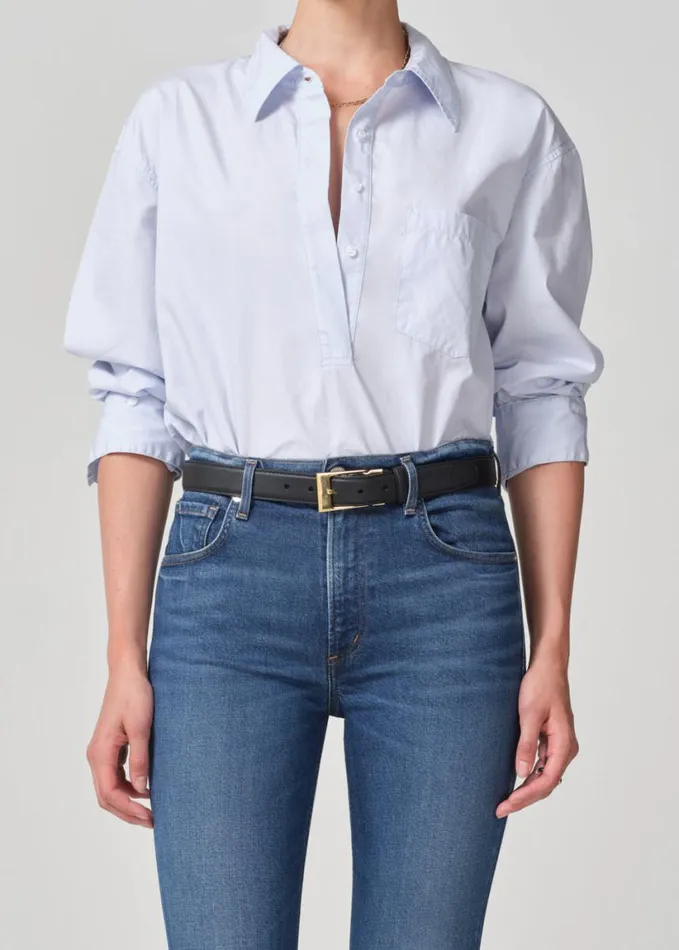 Citizens Of Humanity Aave Oversized Cuff Shirt Santa Cruz Women Tops