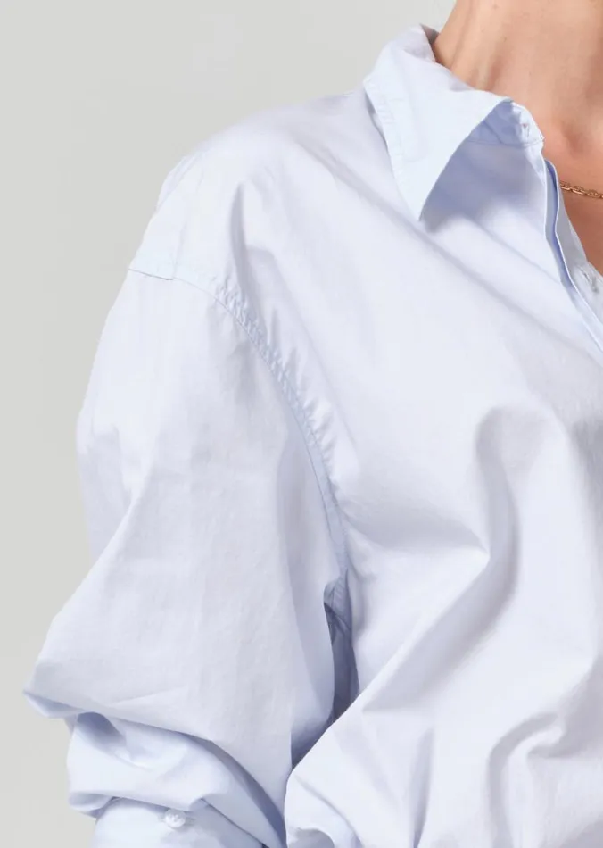 Citizens Of Humanity Aave Oversized Cuff Shirt Santa Cruz Women Tops