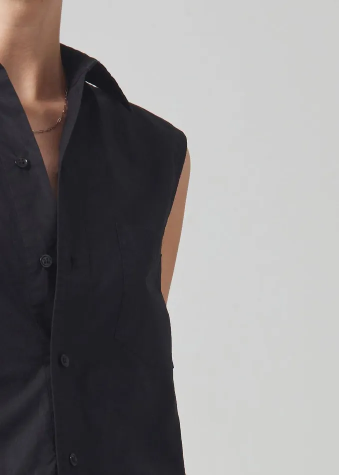 Citizens Of Humanity Anders Sleeveless Crop Black Women Tops