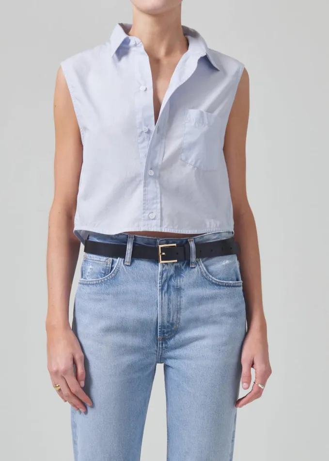 Citizens Of Humanity Anders Sleeveless Crop Santa Cruz Women Tops