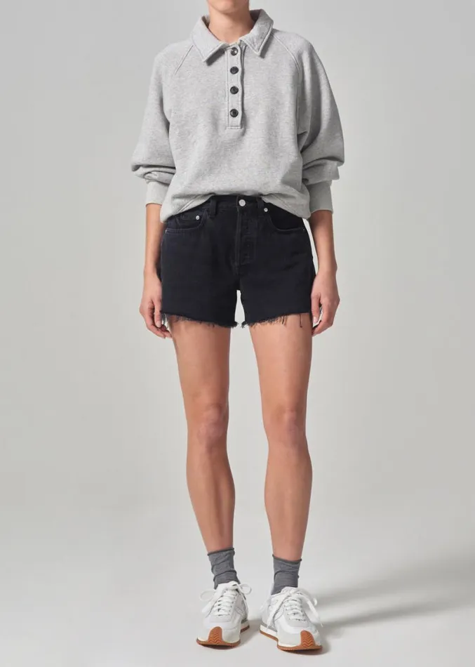 Citizens Of Humanity Annabelle Long Short Black Sea Women Shorts