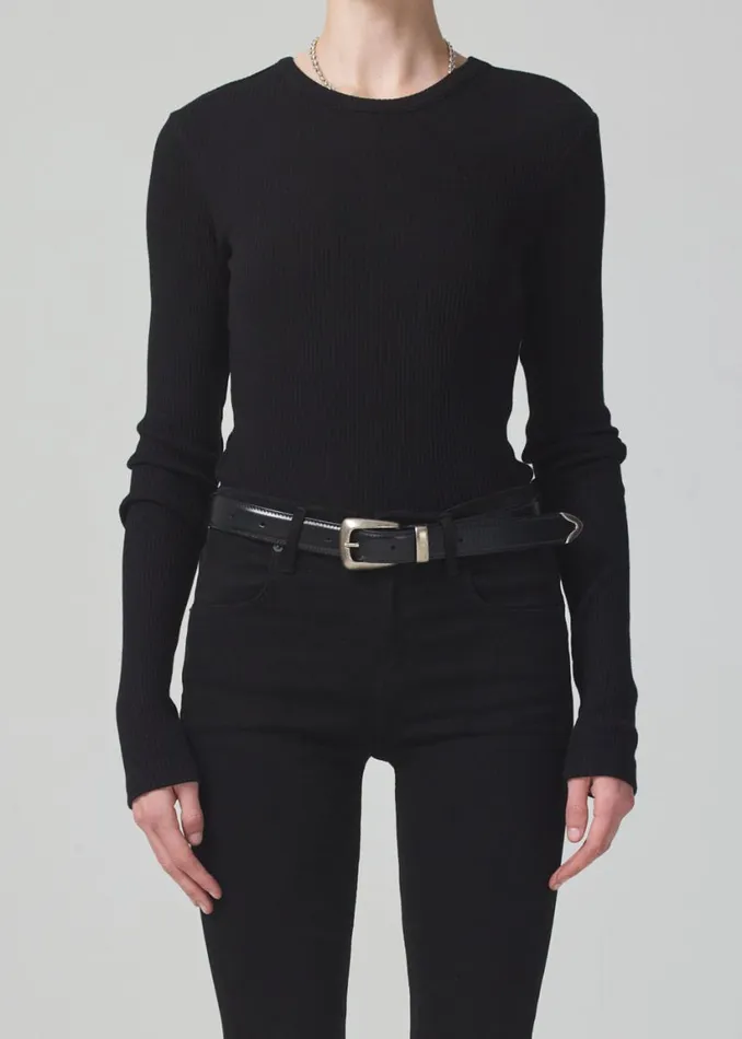Citizens Of Humanity Bina Crewneck Black Women Tops