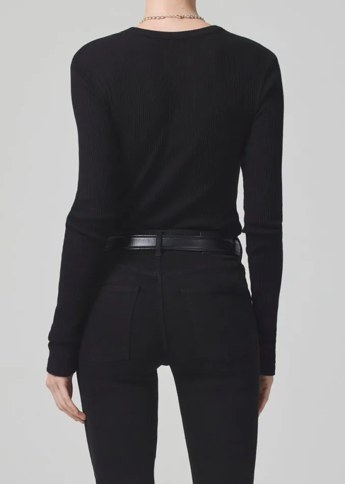 Citizens Of Humanity Bina Crewneck Black Women Tops