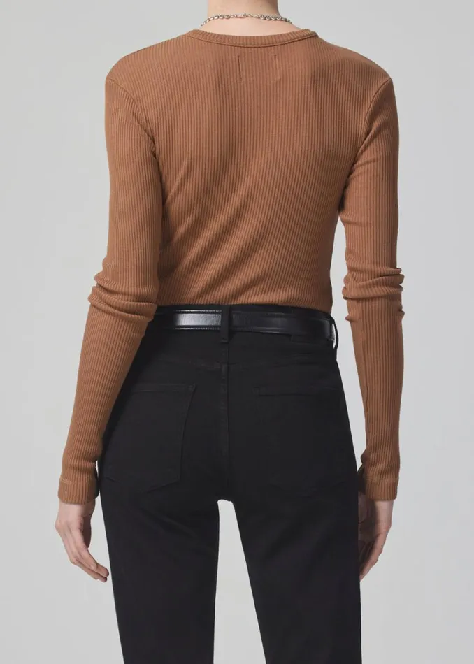 Citizens Of Humanity Bina Crewneck Honey Women Tops