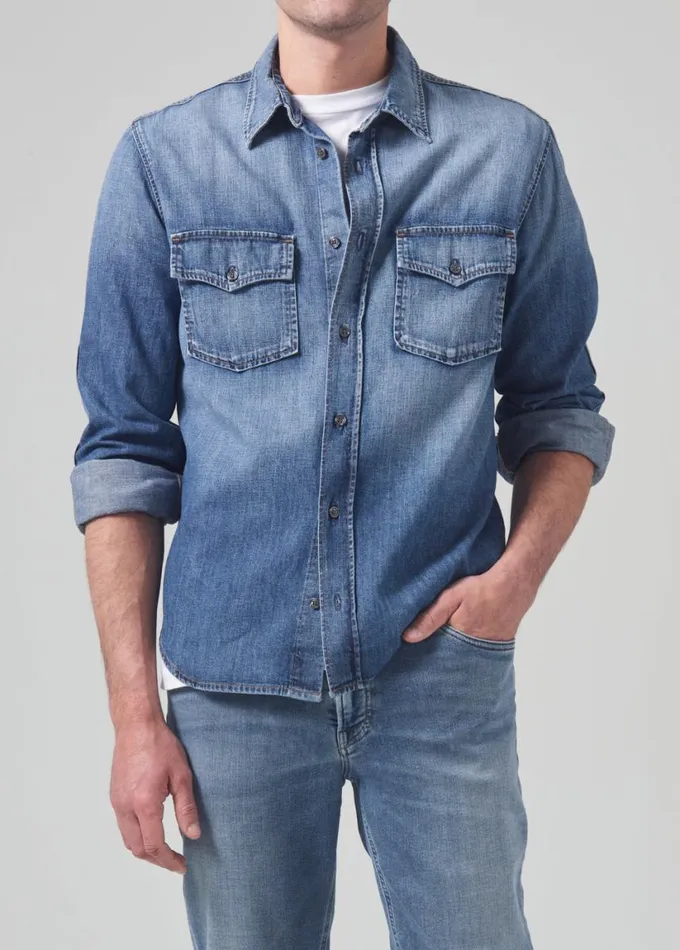 Citizens Of Humanity Cairo Utility Shirt Recess Men Shirts