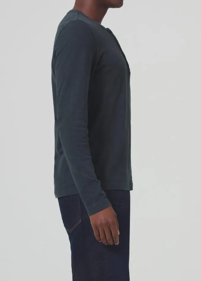 Citizens Of Humanity Classic Henley Charred Cedar Men Shirts