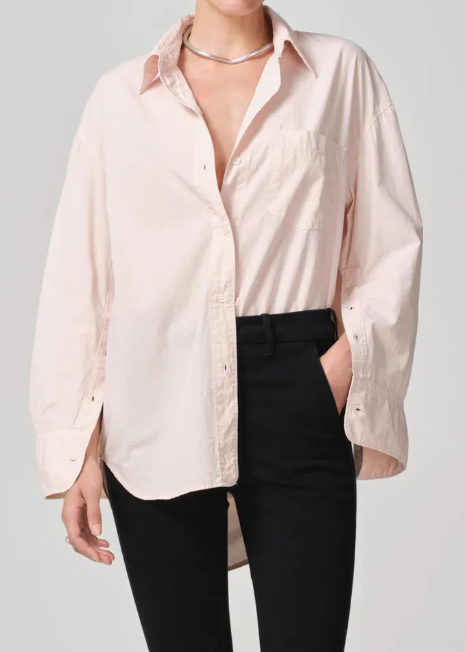 Citizens Of Humanity Cocoon Shirt Rosewater Women Tops
