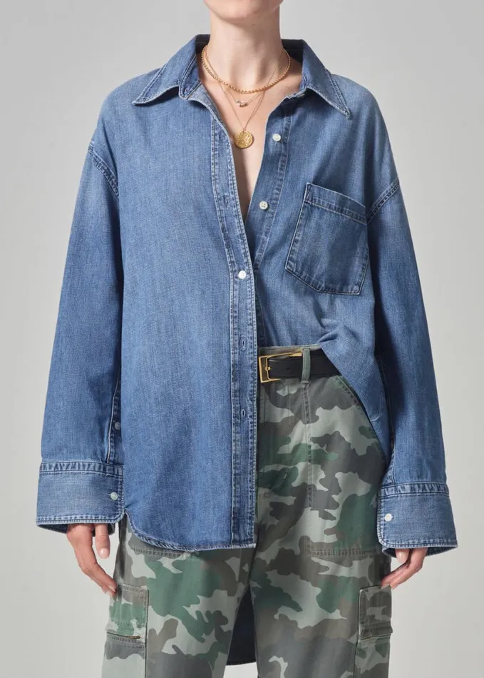 Citizens Of Humanity Cocoon Shirt Somerset Women Tops