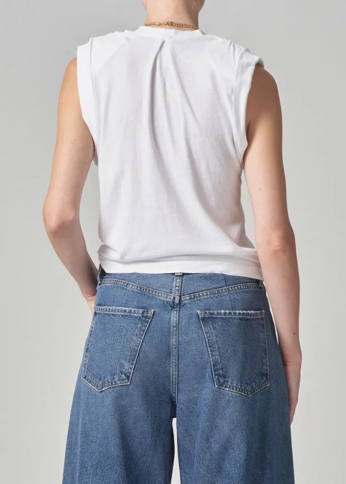 Citizens Of Humanity Edith VNeck White Women Tops