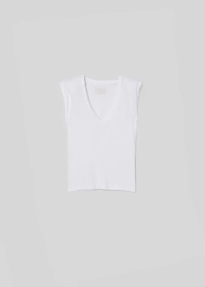 Citizens Of Humanity Edith VNeck White Women Tops