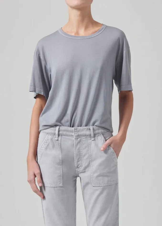 Citizens Of Humanity Elisabetta Relaxed Tee Cyclone Grey Women Tops