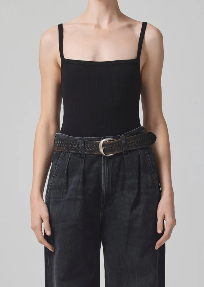 Citizens Of Humanity Harper Bodysuit Tank Black Women Tops