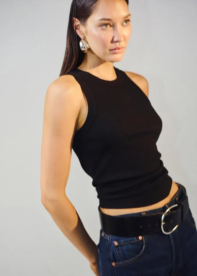 Citizens Of Humanity Isabel Rib Tank Black Women Tops