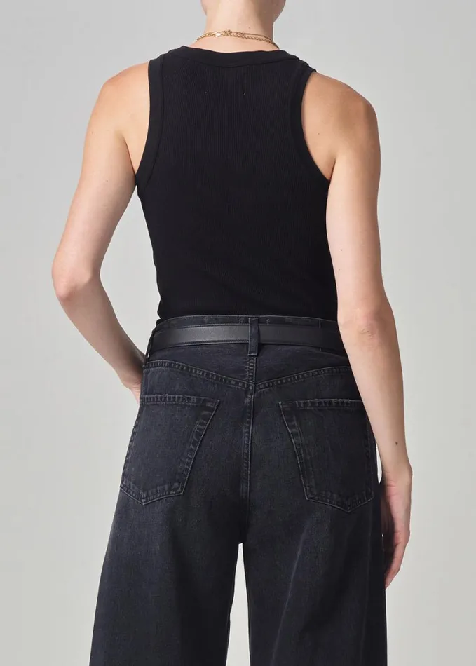 Citizens Of Humanity Isabel Rib Tank Black Women Tops