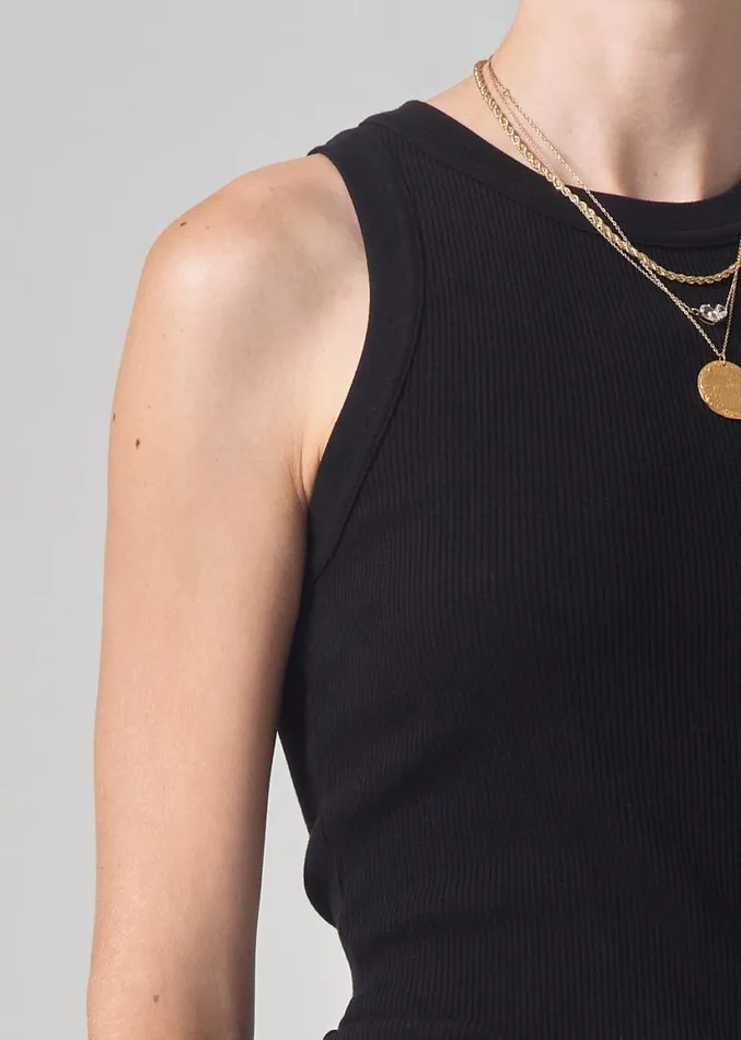 Citizens Of Humanity Isabel Rib Tank Black Women Tops