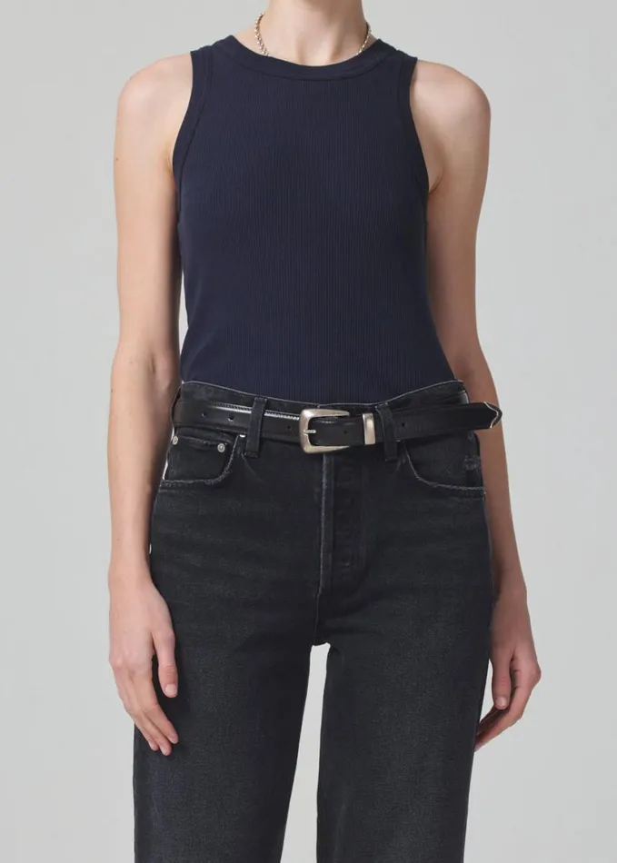 Citizens Of Humanity Isabel Rib Tank Navy Women Tops