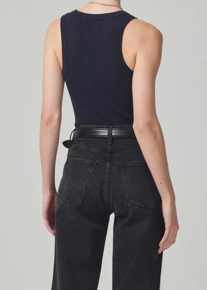 Citizens Of Humanity Isabel Rib Tank Navy Women Tops