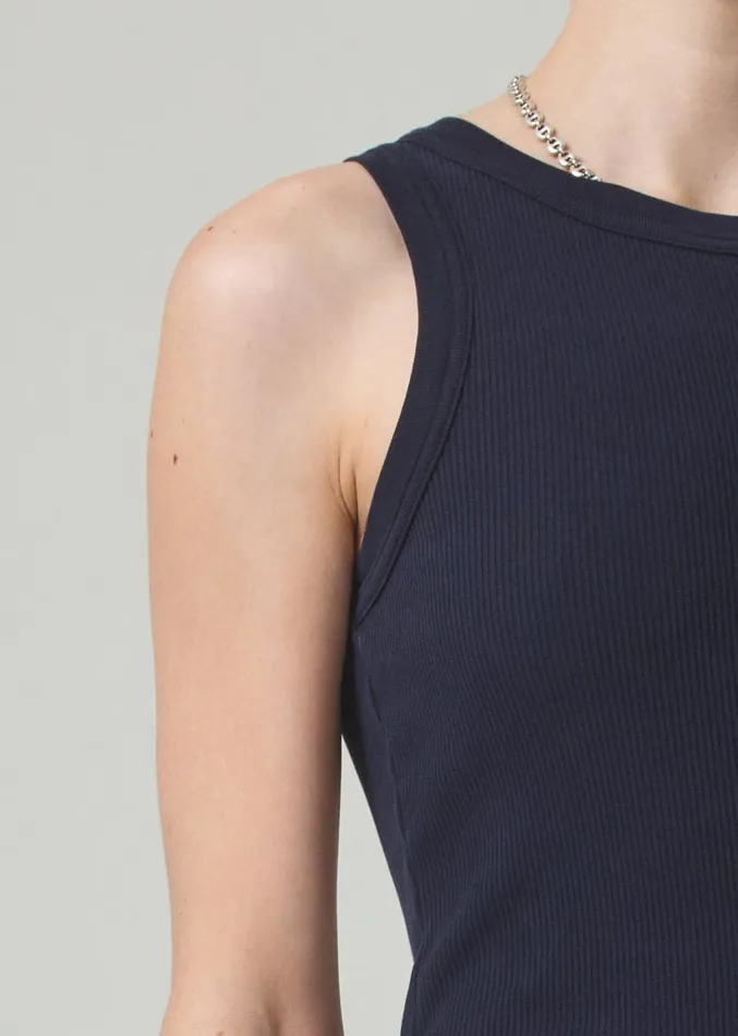 Citizens Of Humanity Isabel Rib Tank Navy Women Tops