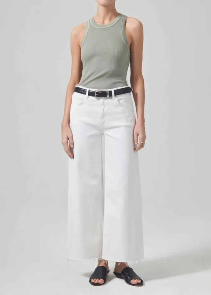 Citizens Of Humanity Isabel Rib Tank Spring Moss Women Tops